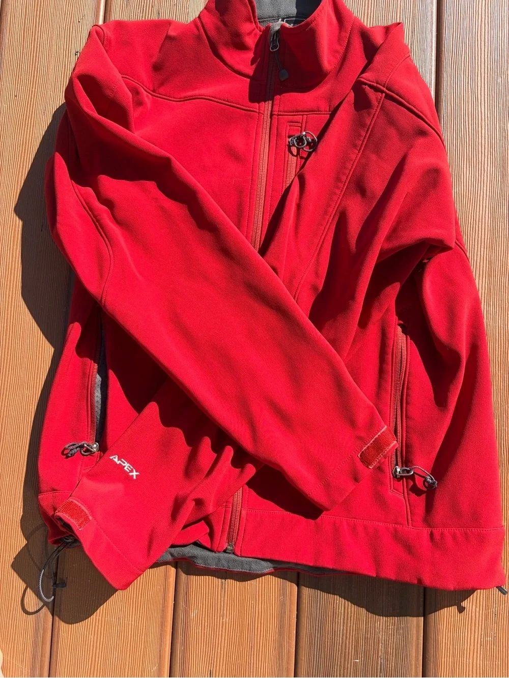 The North Face Red Apex Zip-Up Nylon Jacket
